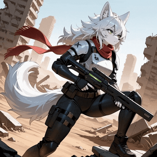 LP03 - Mysterious wolf anthro soldier