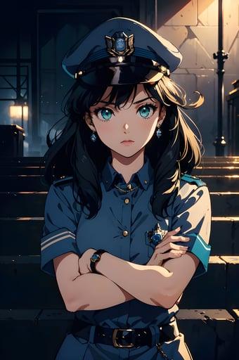 A Kuudere Officer who's hunting you
